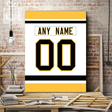 Pittsburgh Jersey Custom Canvas Print Wall Art for Boy Girl Men Women Hockey Personalized Canvas Art